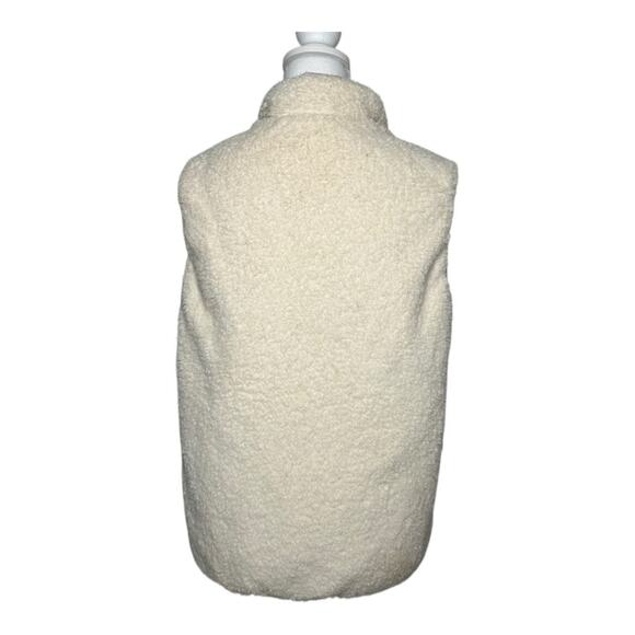 Athleta Girl So Toasty Reversible Sherpa Vest Warm Fuzzy Size XL/14 EUC Purple - Picture 5 of 12